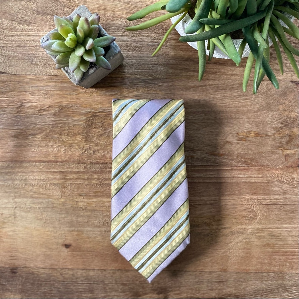 HENRY JACOBSON 100% Silk Striped Tie